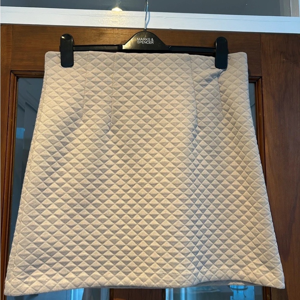 Quilted Cream Skirt